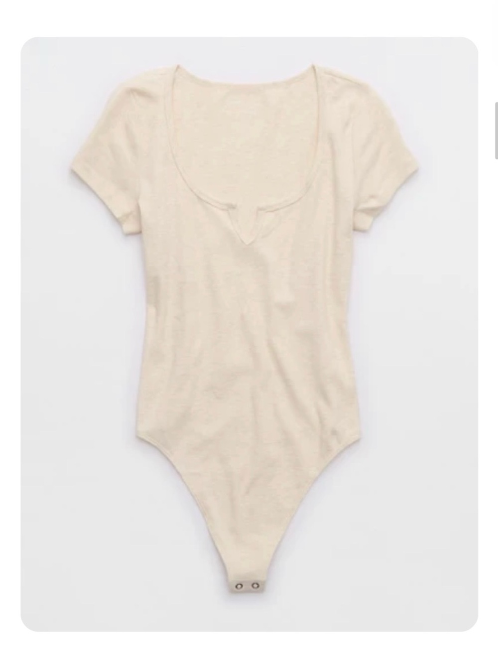 Aerie Textured Notch Neck Bodysuit
